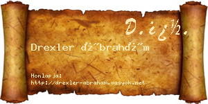 Drexler Ábrahám névjegykártya